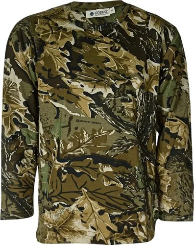 Remera Forest Manga Larga 100% Algodón Camuflado Hoja - 2