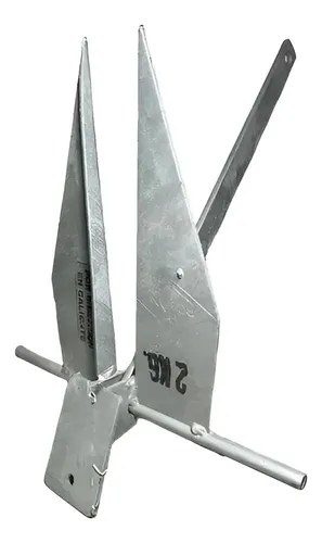 Ancla Danforth De 2kg Galvanizada Hasta 2.5 M De Eslora