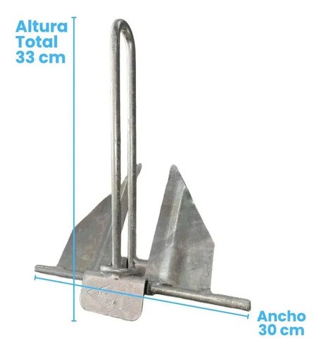 Ancla Imperdible A5 Galv. P/ Embarcaciones De 3 A 4,5 Mts - 3