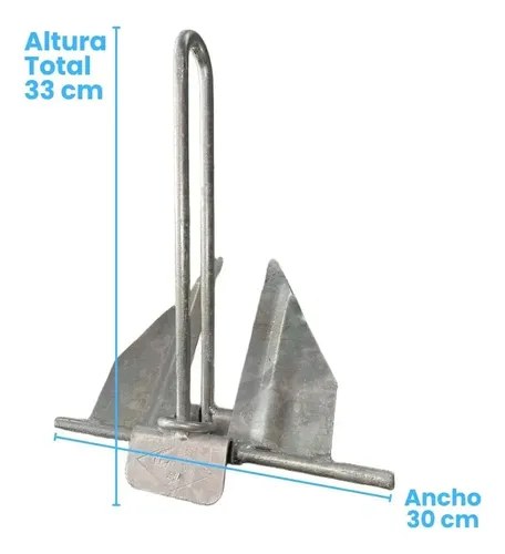 Ancla Imperdible Ra5 + Grillete 5/16 + Cadena 2 Mts Combo - 2