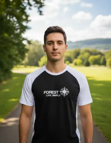 Remera Manga Corta Forest Kilka 100% Algodón Blanco