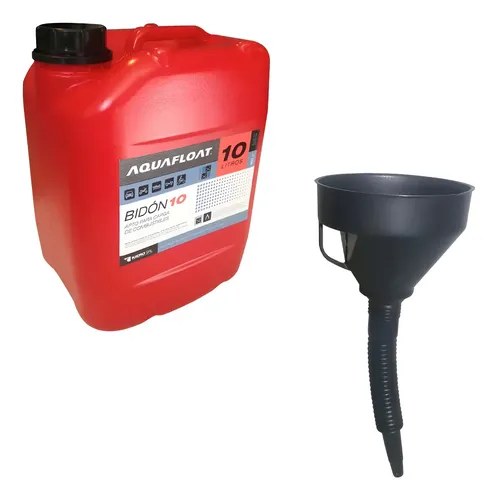 Bidon Para Combustible 10 Litros + Embudo Flexible C/filtro
