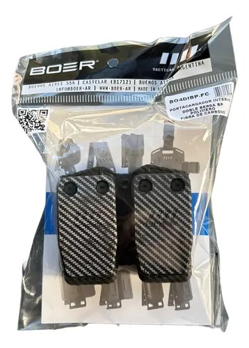 Porta Cargador Interno Doble Bersa Bp Boer Fibra De Carbono Carbono