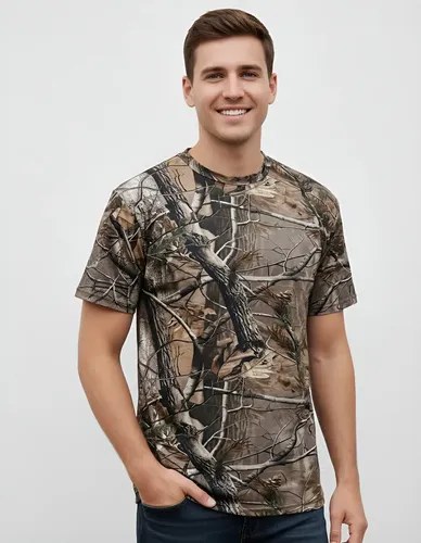 Remera Manga Corta Forest Camuflada Bosque Proteccion Uv +50