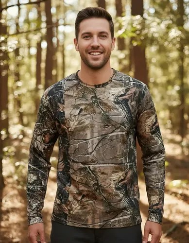 Remera Manga Larga Forest Camuflado Bosque Proteccion Uv +50