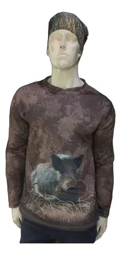 Remera Caza Jabali Secado Rapido Filtro Uv Tela Respirable