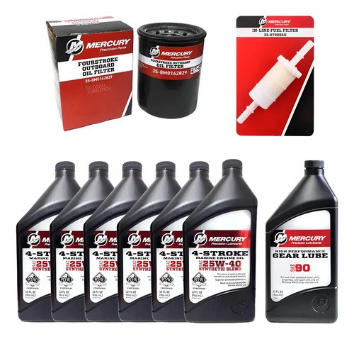 Kit Service Aceite Mercury 4t 90 Hp Original