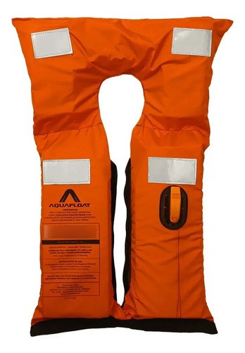 Chaleco Poncho Salvavidas Aquafloat Reglamentario P. N. A. Naranja Adulto