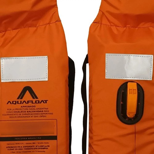 Chaleco Poncho Salvavidas Aquafloat Reglamentario P. N. A. Naranja Adulto - 2