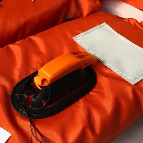 Chaleco Salvavidas Poncho Aquafloat Naranja Con Silbato Aprobado Pna - 2