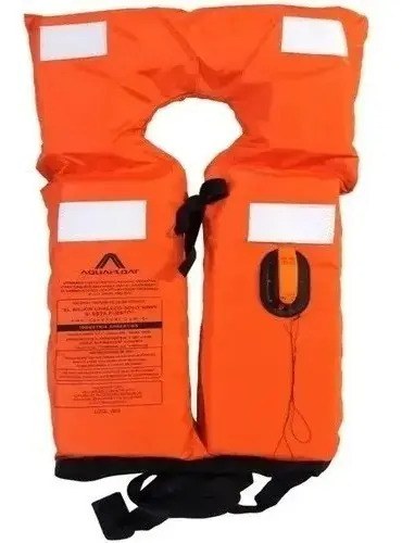 Chaleco Salvavidas Poncho Aquafloat Naranja Con Silbato Aprobado Pna - 3