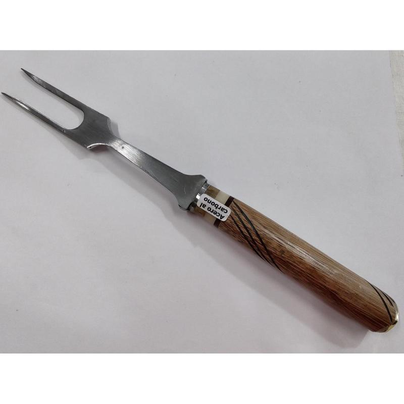 Tenedor Artesanal Acero Al Carbono 28 Cm