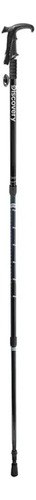 Baston Palo Trekking Aluminio Senderismo Montaña Paseo Negro - 2