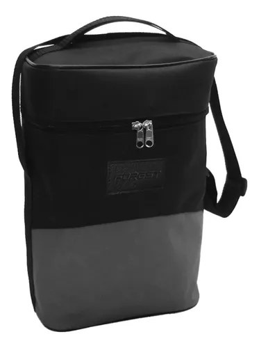 Bolso Matero Forest Porta Mate Termo Vianda Ajustable Gris/negro