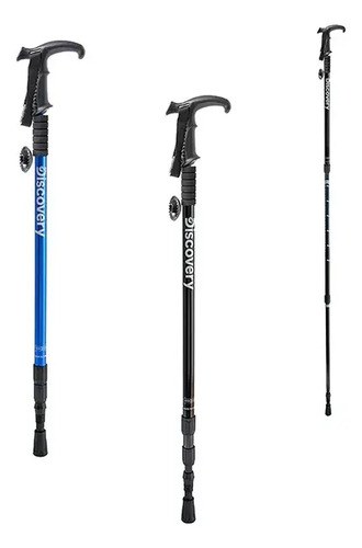 Baston Trekking Aluminio Senderismo Montaña Plegable Correa Color Negro 17869 - 3