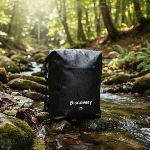 Bolso Mochila Estanco Discovery 25l Impermeable Sumergible Negro