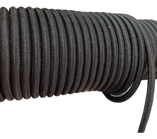 Shocord Cabo Soga Elastica Nautica 8mm X 1 Metros Negro