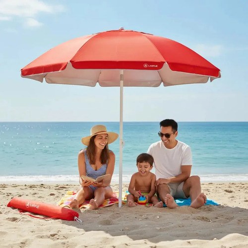 Sombrilla De Playa Jardin Premium Reforzada 1.80m Reclinable