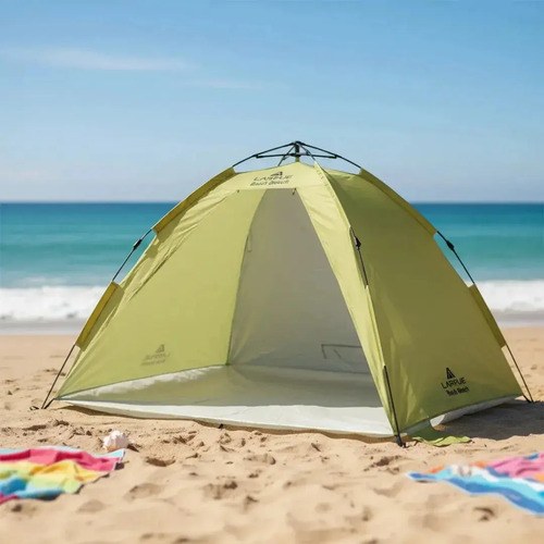Carpa Playera Automática Larpue Onix Beach Impermeable Amarillo