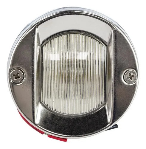 Luz Popa Led De Embutir Náutica Redonda Acero Inox Easterner Blanco Cálido