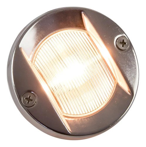 Luz De Popa De Embutir Náutica Redonda Acero Inox Easterner Blanco Cálido