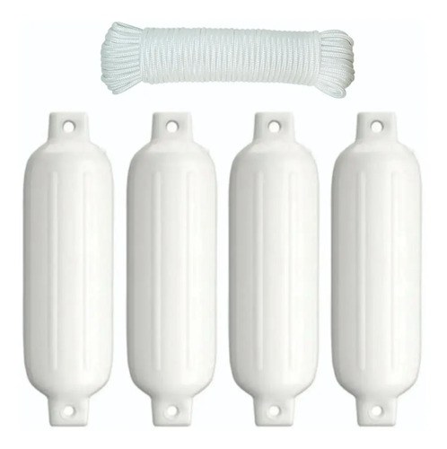 Defensa Inflable Nautica Blanca Nro1 Easterner P/lancha X4un