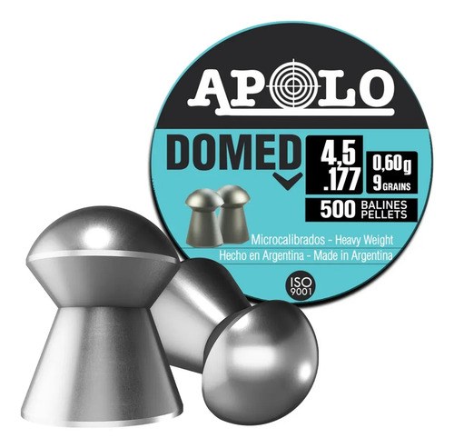 Balines Apolo Domed 4,5 Mm X 500 Caza Pluma Tiro Deportivo