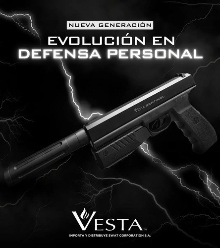 Pistola Disuasiva Co2 Vesta Pdw.50 Potenciada Flashloader Calibre 50 Mm Color Sentinel - 2