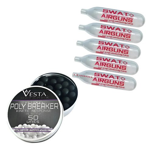 Postas Vesta Defense X50 Polímero Balines + Garrafas Co2 12g