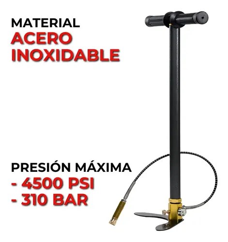Inflador Pcp Swat Airguns 310bar Acoples Manguera - 4500 Psi Negro - 3