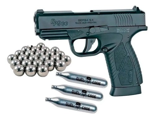 Pistola Bersa Bp9 De Aire Co2 Asg 4,5 Mm Blowback Full Metal Negro 4.5 Mm