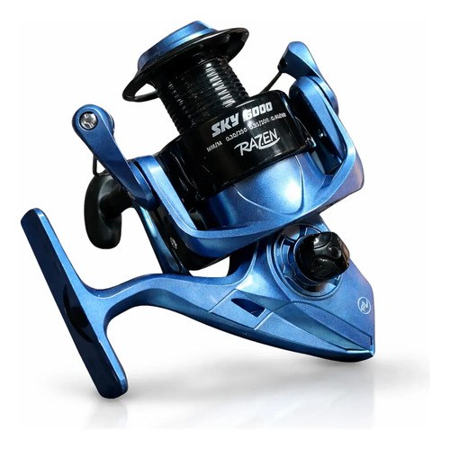 Reel De Pesca Razen Sky 3000 Frontal Potente Grafito Liviano Azul Derecho/izquierdo - 3