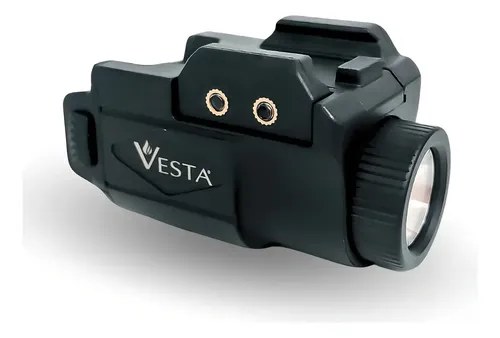 Linterna Táctica F1 Flashlight Vesta Defense Riel Picatinny Blanco Negro