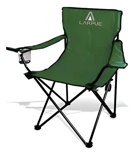 Sillón De Camping Plegable Larpue Director Verde 100kg Resistente