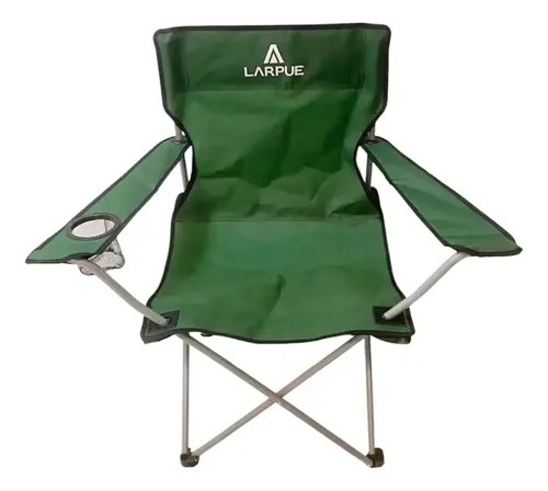 Sillón De Camping Plegable Larpue Director Verde 100kg Resistente - 2