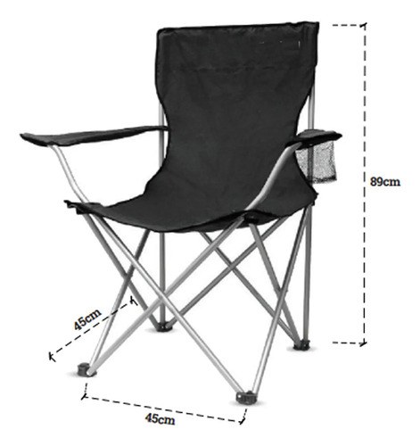 Sillón De Camping Plegable Larpue Director Verde 100kg Resistente - 3
