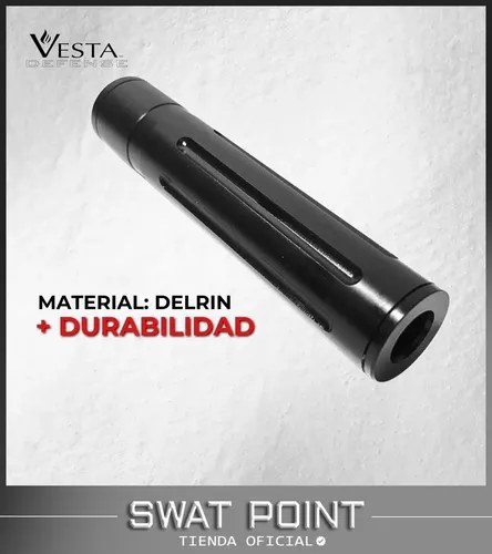Pistola Disuasiva Co2 Vesta Pdw.50 Potenciada Negro 12.5 Mm - 3