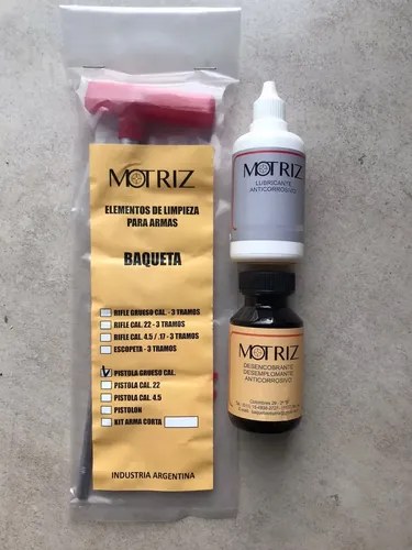 Kit Limpieza Armas Baqueta + Aceite + Desencobrante Motriz