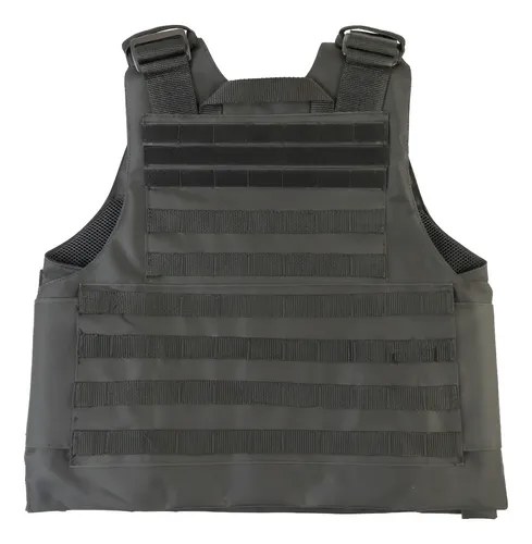 Chaleco Molle Porta Placa Tactico Policia Fuerzas Especiales Negro L - 2