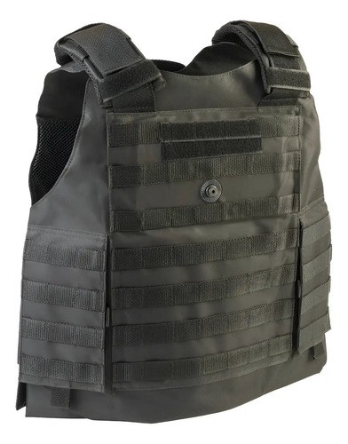 Chaleco Molle Porta Placa Tactico Policia Fuerzas Especiales Negro L - 3