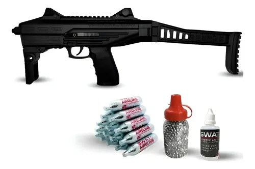 Pistola Co2 Ekol P95b 4.5mm Blowback Roni Garrafas Balines Negro 4.5 Mm