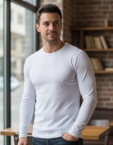 Remera Termica Fibra De Bamboo Uv Manga Larga Hombre Perla S