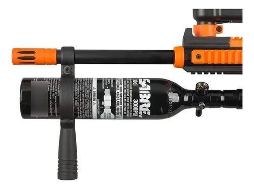 Rifle Escopeta Disuasiva Pcp .68 Sabre Mod Sl-r12 Negro Naranja 1727.2 Mm - 2