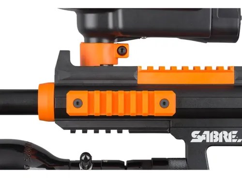 Rifle Escopeta Disuasiva Pcp .68 Sabre Mod Sl-r12 Negro Naranja 1727.2 Mm - 3