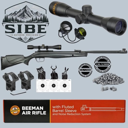 Rifle Aire Comprimido Beeman Sibe Nitro Pistón 5.5 Mm Negro
