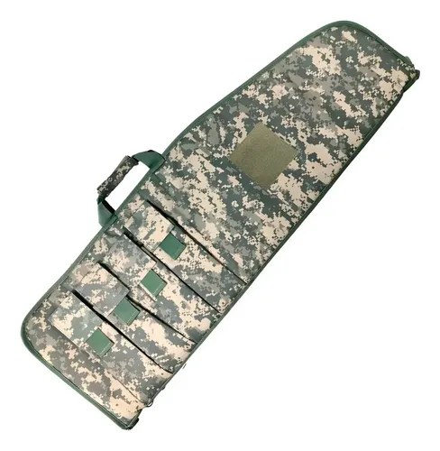 Funda Reforzada Arma Larga Acolchada Rifle Bullpup Pcp 100cm Zurdo/diestro Camu Pixel 100 Cm