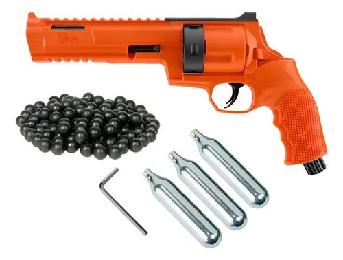 Revolver Disuasivo Defensa Umarex T4e Hdr / Tr68 Kit Calibre 1727.2 Mm Color Naranja