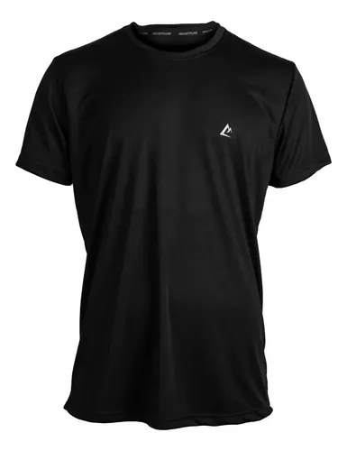 Remera Deportiva Hombre Manga Corta Running Urban Gym Sport Negro Lisa L - 2