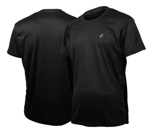 Remera Deportiva Hombre Manga Corta Lateral Red Negro Lisa L
