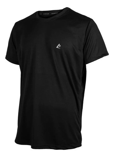 Remera Deportiva Hombre Manga Corta Running Urban Gym Sport Negro Lisa Xxl
